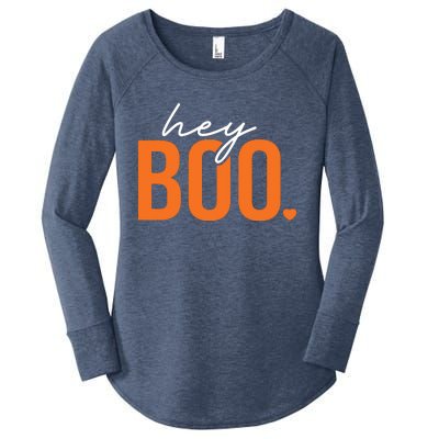 Hey Boo Funny Halloween Pun Ghost Spooky Toddler Women's Perfect Tri Tunic Long Sleeve Shirt