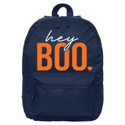 Hey Boo Funny Halloween Pun Ghost Spooky Toddler 16 in Basic Backpack