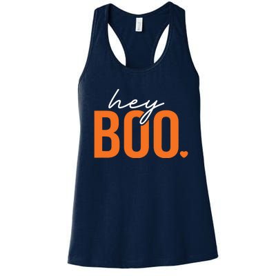 Hey Boo Funny Halloween Pun Ghost Spooky Toddler Women's Racerback Tank