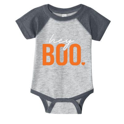 Hey Boo Funny Halloween Pun Ghost Spooky Toddler Infant Baby Jersey Bodysuit