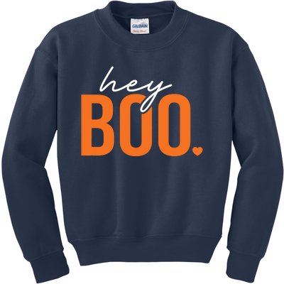 Hey Boo Funny Halloween Pun Ghost Spooky Toddler Kids Sweatshirt