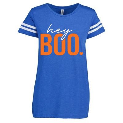 Hey Boo Funny Halloween Pun Ghost Spooky Toddler Enza Ladies Jersey Football T-Shirt