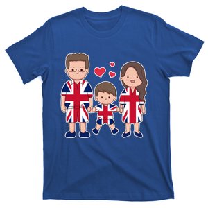 Happy British Family Wears The Union Jack Of Great Britain Meaningful Gift T-Shirt