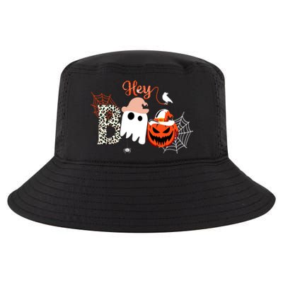 Hey Boo Funny Halloween Cute Ghost Pumpkin Cool Comfort Performance Bucket Hat