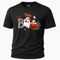 Hey Boo Funny Halloween Cute Ghost Pumpkin Cooling Performance Crew T-Shirt