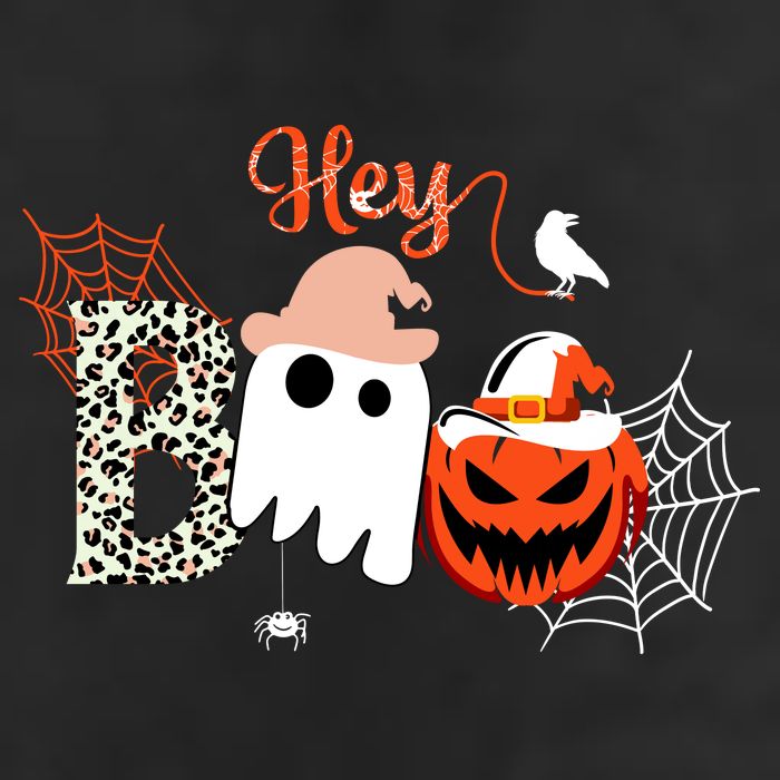 Hey Boo Funny Halloween Cute Ghost Pumpkin Adult Drive Performance Visor