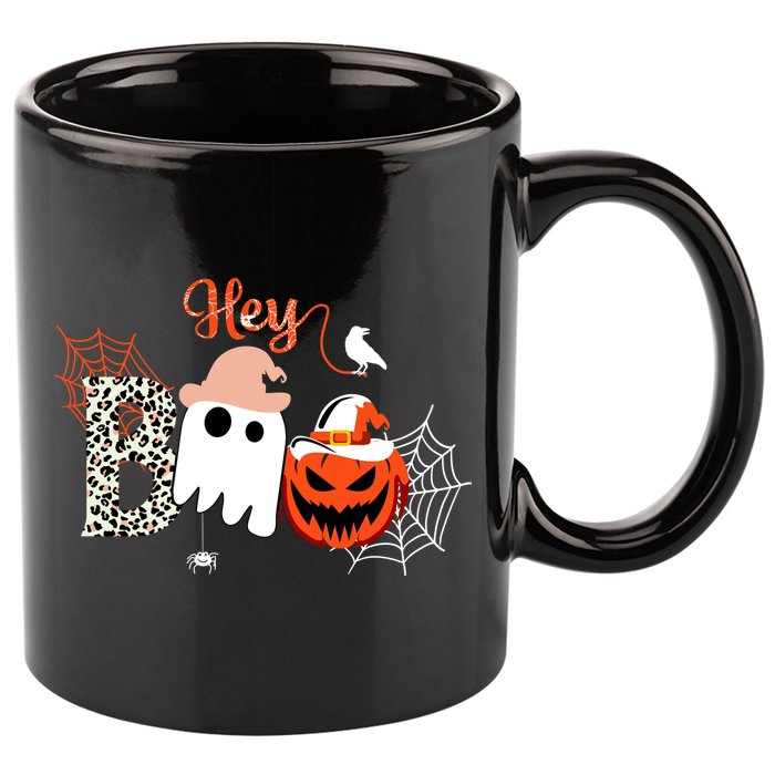 Hey Boo Funny Halloween Cute Ghost Pumpkin 11oz C Handle Ceramic Mug