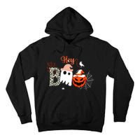 Hey Boo Funny Halloween Cute Ghost Pumpkin Tall Hoodie