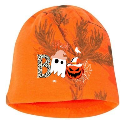 Hey Boo Funny Halloween Cute Ghost Pumpkin Kati - Camo Knit Beanie