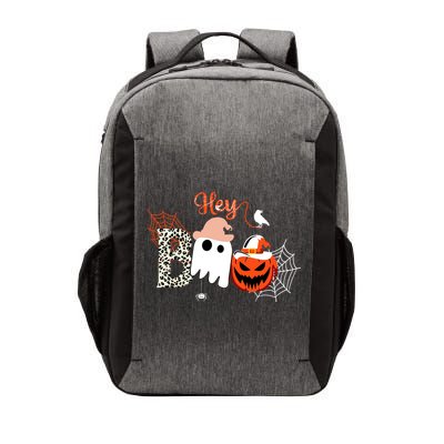 Hey Boo Funny Halloween Cute Ghost Pumpkin Vector Backpack