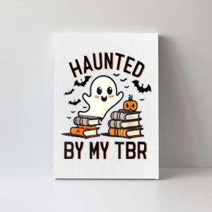 Halloween Book Funny Haunted By My Tbr Boo Gift Canvas