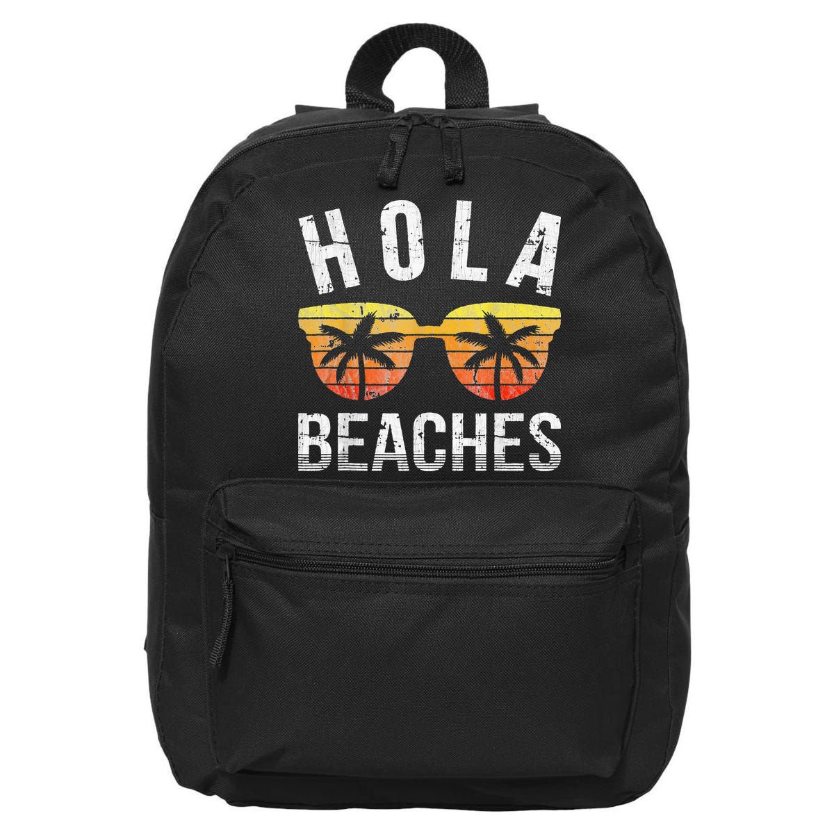 Hola Beaches Funny Beach Vacation 16 in Basic Backpack