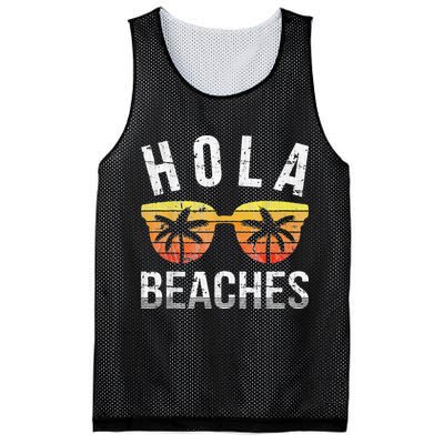 Hola Beaches Funny Beach Vacation Mesh Reversible Basketball Jersey Tank