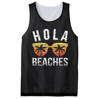 Hola Beaches Funny Beach Vacation Mesh Reversible Basketball Jersey Tank