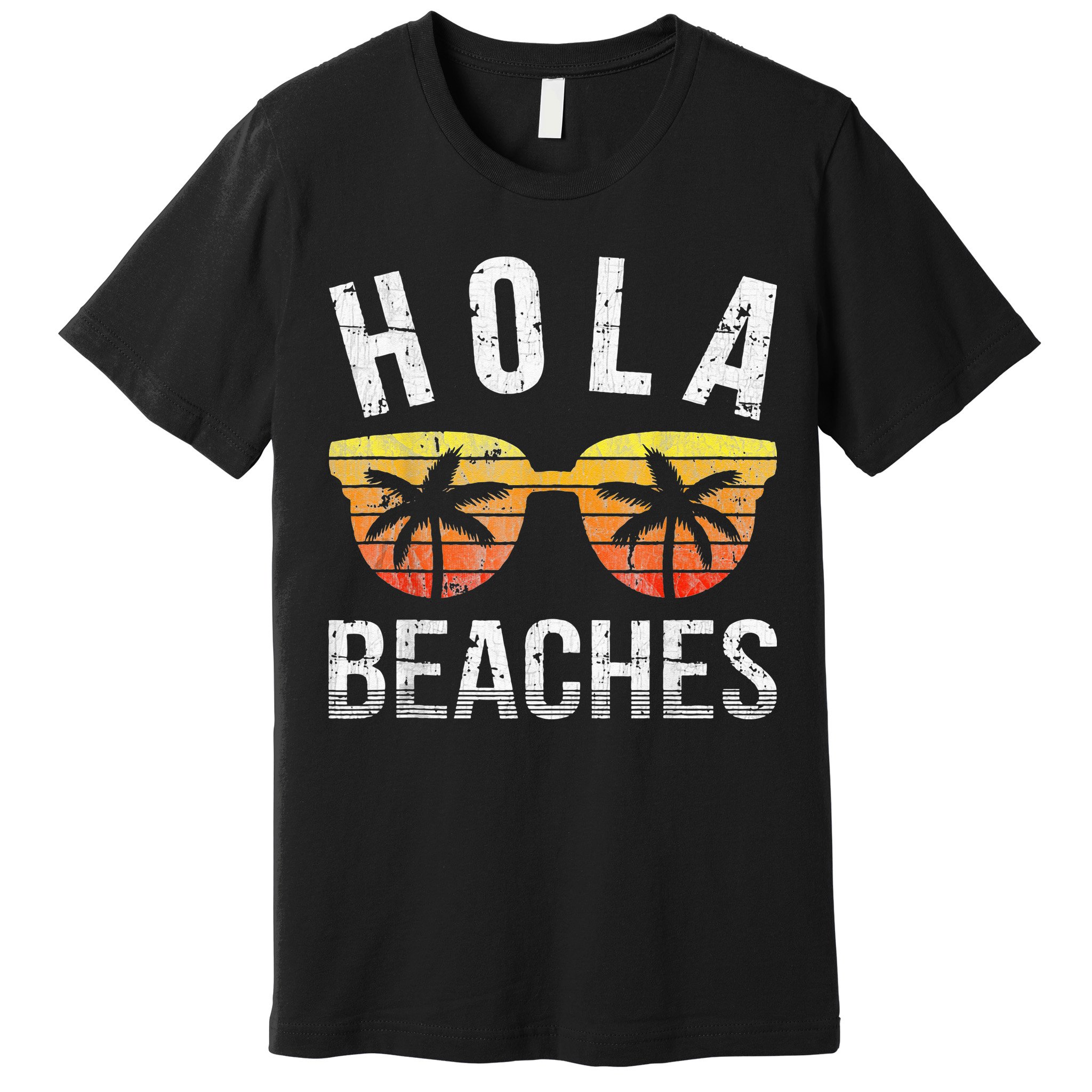 Hola Beaches Funny Beach Vacation Premium T-Shirt