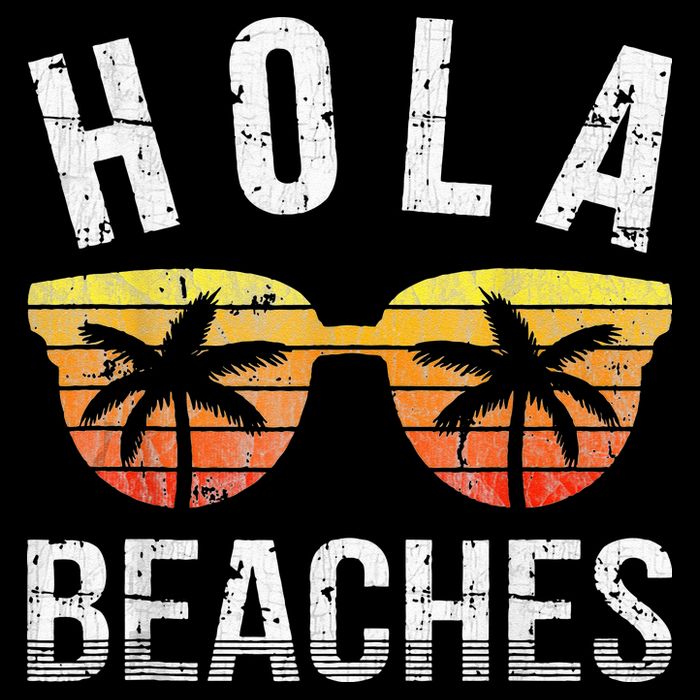 Hola Beaches Funny Beach Vacation Premium T-Shirt