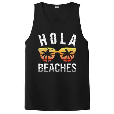 Hola Beaches Funny Beach Vacation PosiCharge Competitor Tank