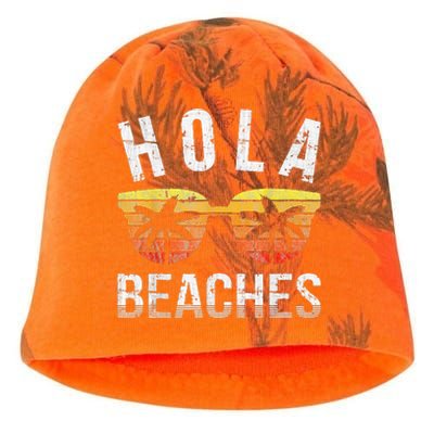 Hola Beaches Funny Beach Vacation Kati - Camo Knit Beanie