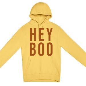 Hey Boo Funny Halloween Festive Premium Pullover Hoodie