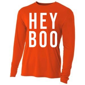 Hey Boo Funny Halloween Festive Cooling Performance Long Sleeve Crew