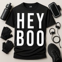 Hey Boo Funny Halloween Festive Cooling Performance Crew T-Shirt