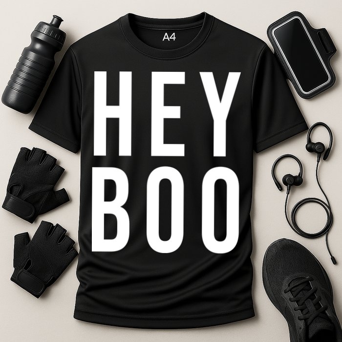 Hey Boo Funny Halloween Festive Cooling Performance Crew T-Shirt