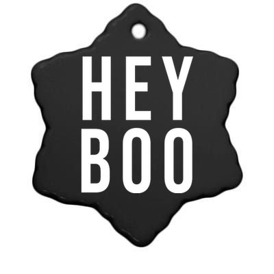 Hey Boo Funny Halloween Festive Ceramic Star Ornament