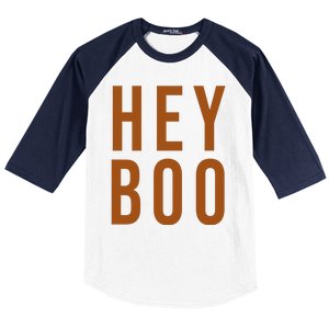 Hey Boo Funny Halloween Festive Baseball Sleeve Shirt