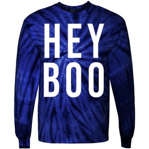 Hey Boo Funny Halloween Festive Tie-Dye Long Sleeve Shirt