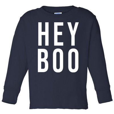 Hey Boo Funny Halloween Festive Toddler Long Sleeve Shirt