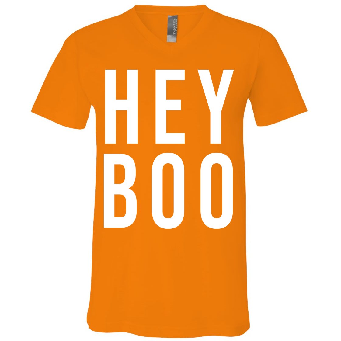 Hey Boo Funny Halloween Festive V-Neck T-Shirt