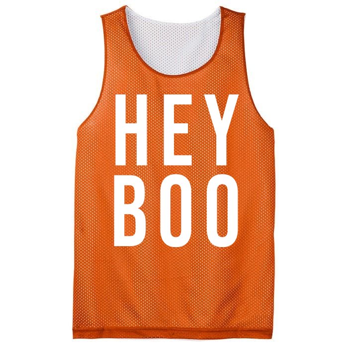 Hey Boo Funny Halloween Festive Mesh Reversible Basketball Jersey Tank