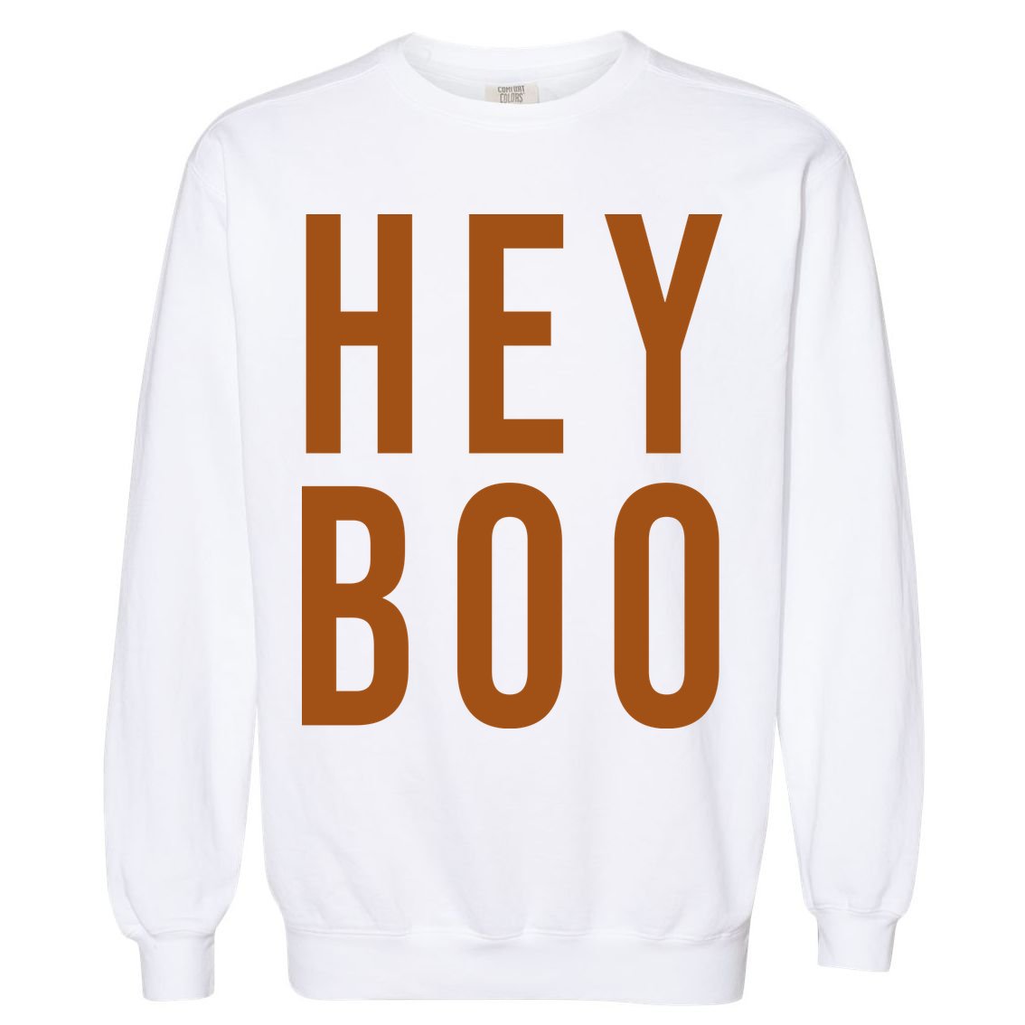 Hey Boo Funny Halloween Festive Garment-Dyed Sweatshirt
