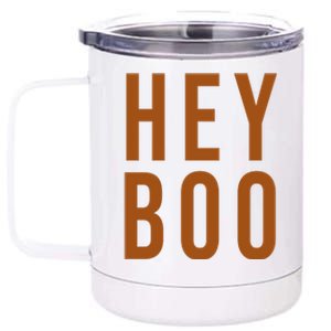 Hey Boo Funny Halloween Festive 12 oz Stainless Steel Tumbler Cup