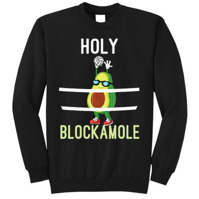 Holy Blockamole Funny Volleyball Block Avocado Tall Sweatshirt