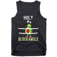 Holy Blockamole Funny Volleyball Block Avocado Tank Top