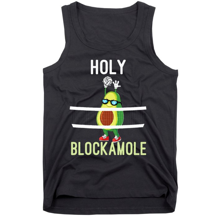 Holy Blockamole Funny Volleyball Block Avocado Tank Top