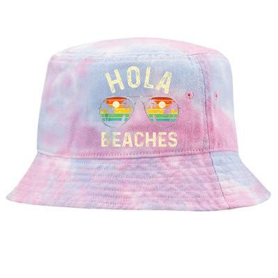 Hola Beaches Funny Aloha Beach Shirt Family Summer Vacation Tie-Dyed Bucket Hat