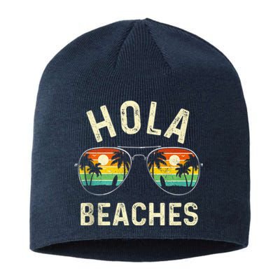 Hola Beaches Funny Aloha Beach Shirt Family Summer Vacation Sustainable Beanie