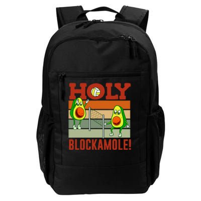 Holy Blockamole Funny Volleyball Match Block Avocado Design Daily Commute Backpack