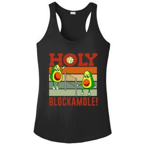 Holy Blockamole Funny Volleyball Match Block Avocado Design Ladies PosiCharge Competitor Racerback Tank