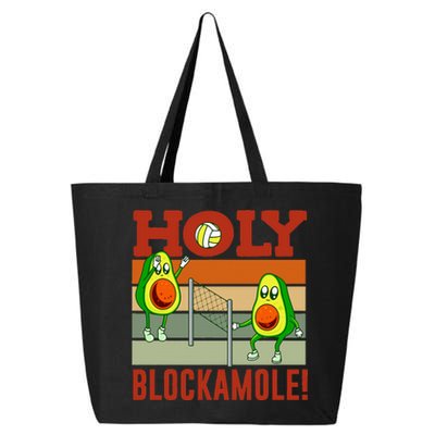 Holy Blockamole Funny Volleyball Match Block Avocado Design 25L Jumbo Tote