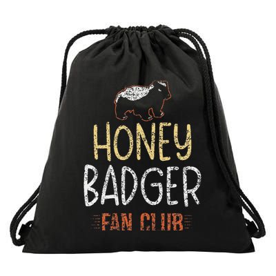 Honey Badger Fan Club Lover Animal Cute Honey Badger Drawstring Bag