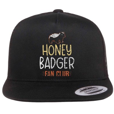 Honey Badger Fan Club Lover Animal Cute Honey Badger Flatbill Hat