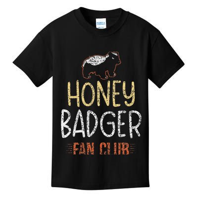 Honey Badger Fan Club Lover Animal Cute Honey Badger Kids T-Shirt