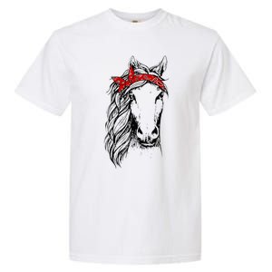 Horse Bandana For Horseback Riding Horse Lover Garment-Dyed Heavyweight T-Shirt