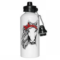 Horse Bandana For Horseback Riding Horse Lover Aluminum Water Bottle