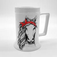 Horse Bandana For Horseback Riding Horse Lover Beer Stein