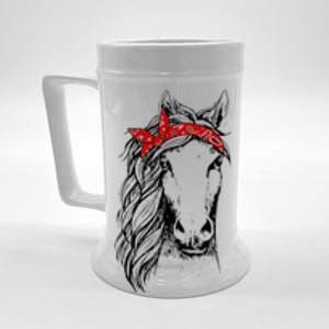 Horse Bandana For Horseback Riding Horse Lover Beer Stein