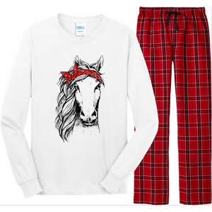 Horse Bandana For Horseback Riding Horse Lover Long Sleeve Pajama Set